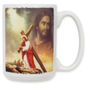 Burden of the Cross 15 Oz. Ceramic Coffee Mug  Kitchen 