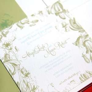  enchanted garden invitation + envelope