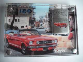 FORD MOTOR CO 100 YEARS ZIPPO LIGHTER DISPLAY 1964 1/2 MUSTANG 