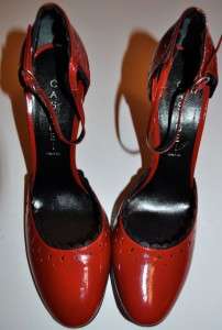   CASADEI CLASSIC HIGH HEEL RED PATENT PUMP,SZ 9.5,MADE IN ITALY,SEXY