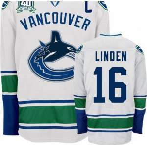  40TH NHL Jerseys Vancouver Canucks #16 Trevor Linden WHITE 