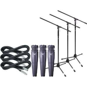  Electro Voice Cobalt 4 Three Pack with Stands & Cables 