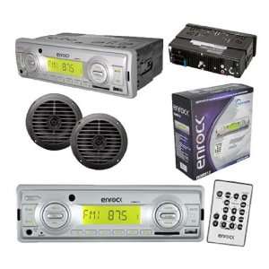   Marine MP3 AUX USB SD MMC Receiver W/Remote 2 5.25 Speakers