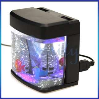   Decoration Mini Christmas Aquarium Gift Magic LED Light Small Fish
