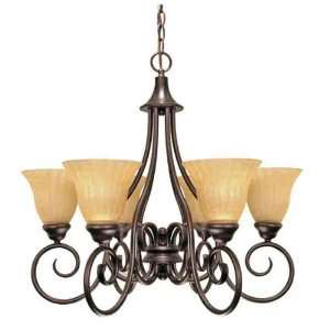  Nuvo 60/010 Moulan 6 Light Copper Bronze Chandelier: Home 