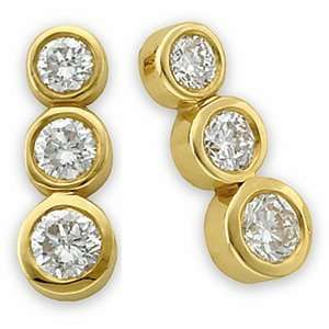  3 Stone Diamond Earring 