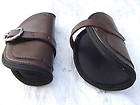 Ecotak brown leather open front HIND jumping boots pony
