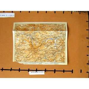  MAP 1912 LE MONT DORE VICTOR CHASTREIX FRANCE ALPS