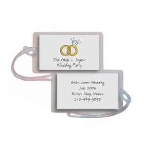  personalized luggage tags   wedding rings: Home & Kitchen