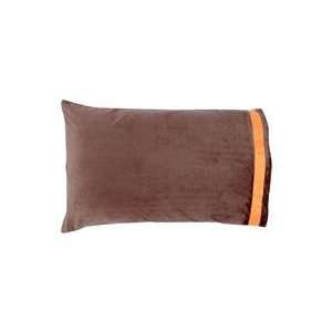  Plush Pillow Cases   Chocolate/Orange