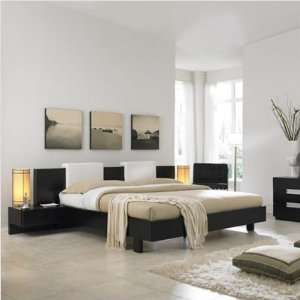   Modloft Monroe Modern Platform Bed in Wenge Finish: Furniture & Decor