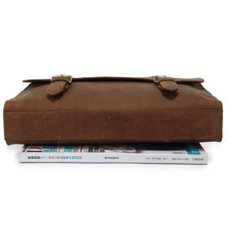   Leather Brown Business Briefcase Handbag Shoulder Messenger Bag  