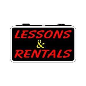  Lessons Rentals Backlit Sign 13 x 24
