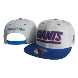 NFL New York Giants Mitchell Ness White Hat:  Sports 