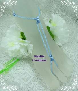 Barefoot Sandals ~ Baby Blue  Simplicity  ~ Bridal Foot Jewellery 