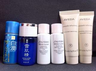 Hada Labo, Kose Medicated Sekkisei, Shiseido White Lucent, Aveda 
