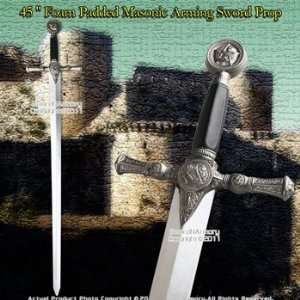 45  Foam Padded Masonic Arming Sword Prop:  Sports 