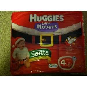  Huggies Little Movers Santa Diapers, Step 4, 25 Count 