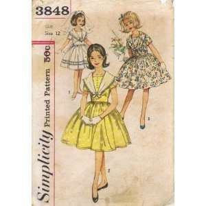   Sewing Pattern Girls Midriff Dress Size 12: Arts, Crafts & Sewing