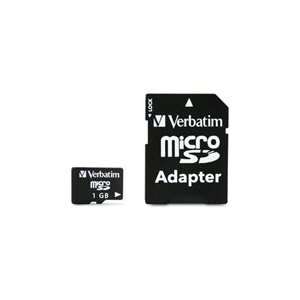  Verbatim MicroSD Card with Adapter   1GB (96167 