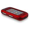FOR SAMSUNG A877 IMPRESSION RED HARD CASE+CAR+AC WALL CHARGER+LCD 