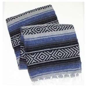  Gray & Blue Mexican Blanket