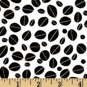  44 Wide Metro Cafe Coffee Bean Black/White Fabric By The 