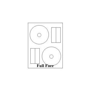  Glossy Finish Full Face Format CD/DVD Labels 200 Pak (100 