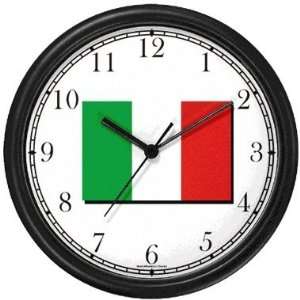  Italian Flag No.2 Italy Theme Wall Clock by WatchBuddy 