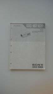 SONY DXC 107/107P SERVICE MANUAL CCD COLOR VIDEO CAMERA  