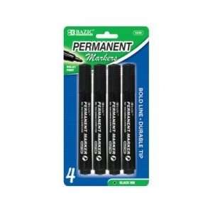   Bazic Black Bullet Tip Permanent Marker(Pack Of 144): Office Products