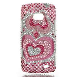   for LG Ally VS740, Pink Silver Hearts Bling: Cell Phones & Accessories