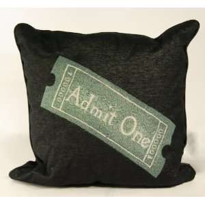  Deluxe Home Theater Black Ticket Pillow