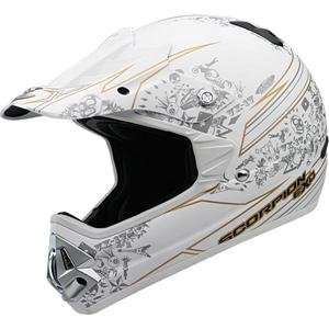  Scorpion VX 17 Mind Helmet   X Small/Matte White/Gold Automotive