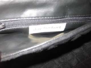 Jay Herbert NY quilted suede black handbag purse  