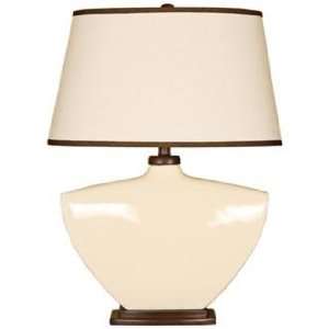  Splash Collection Vanilla Curved Ceramic Table Lamp