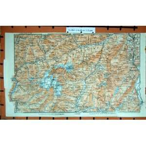  MAP 1927 TYROL ALPS MOUNTAINS DOLOMITES BAVARIAN