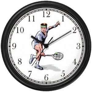  Man Tennis Player No.1 Tennis Theme Wall Clock by 