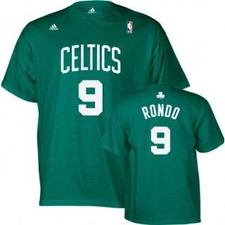  Boston Celtics Adidas Rajon Rondo Black Player T Shirt 
