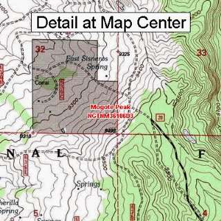  USGS Topographic Quadrangle Map   Mogote Peak, New Mexico 