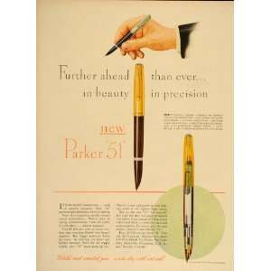   Ad Parker Pen 51 Visible Ink Reservoir Janesville   Original Print Ad