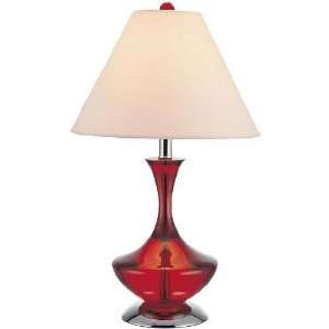  Lite Source Macomb Table Lamp LS 2689RED WHT: Home 