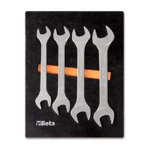 Beta M38 4 Piece Double Open End Wrenches Assortment in tray:  
