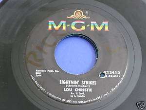 LOU CHRISTIE Lightnin Strikes MGM 1966 45  