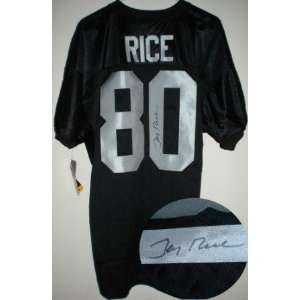 Jerry Rice Autographed/Hand Signed Auth. Oakland Raiders Jersey