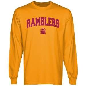  NCAA Loyola Chicago Ramblers Gold Logo Arch Long Sleeve T 