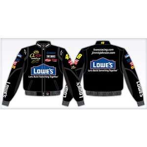  Jimmie Johnson Lowes Twill NASCAR Uniform Jacket: Sports 