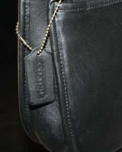   9034 Classic Black Leather Flap Holiday Purse Shoulder Bag USA  