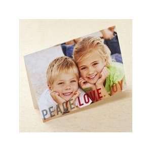  Peace. Love. Joy Folded Holiday Photo Card: Health 