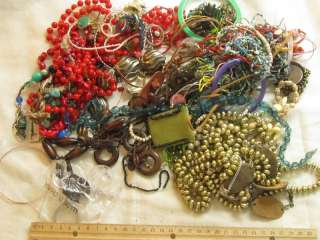 VINTAGE JUNK JEWELRY SCRAP CRAFT LOT*PARTS*ALTERED ART*FINDINGS 